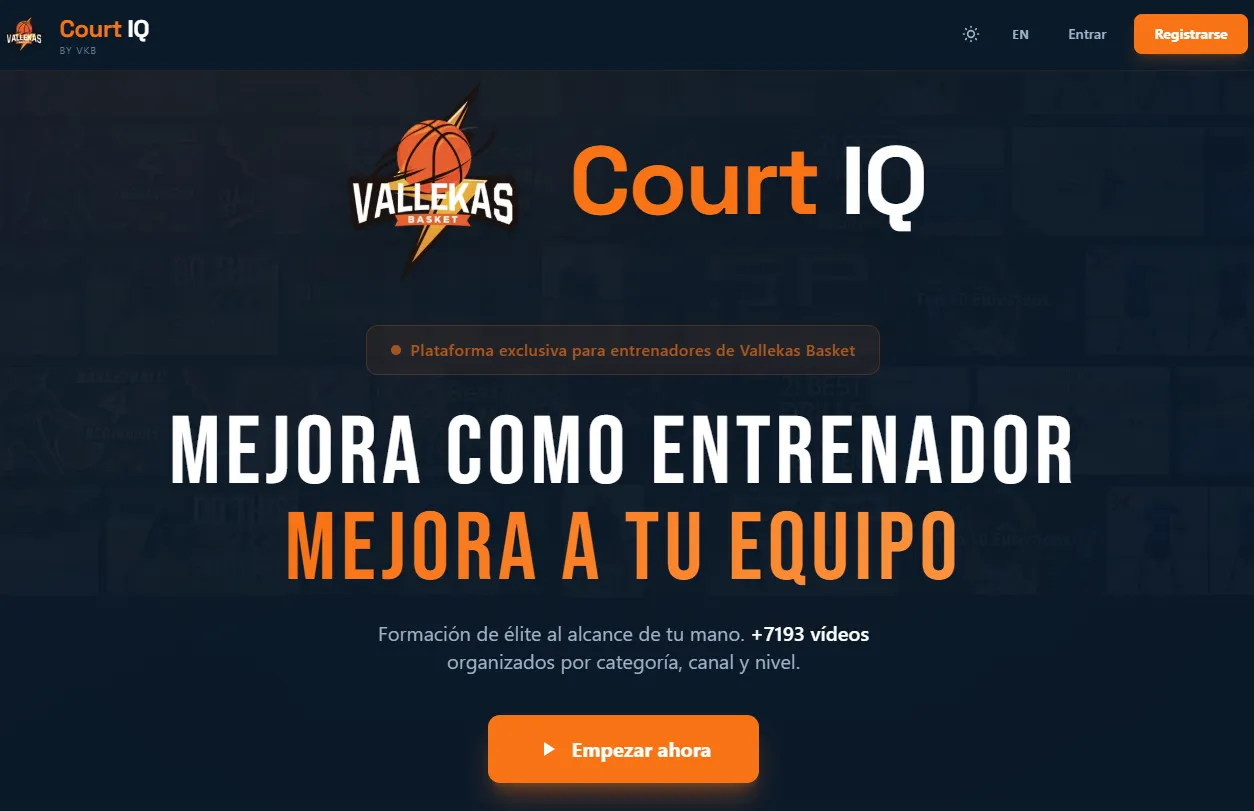Court IQ, la plataforma de formación para los entrenadores del club: una biblioteca de más de 7.000 vídeos organizados por categoría, canal y nivel.
